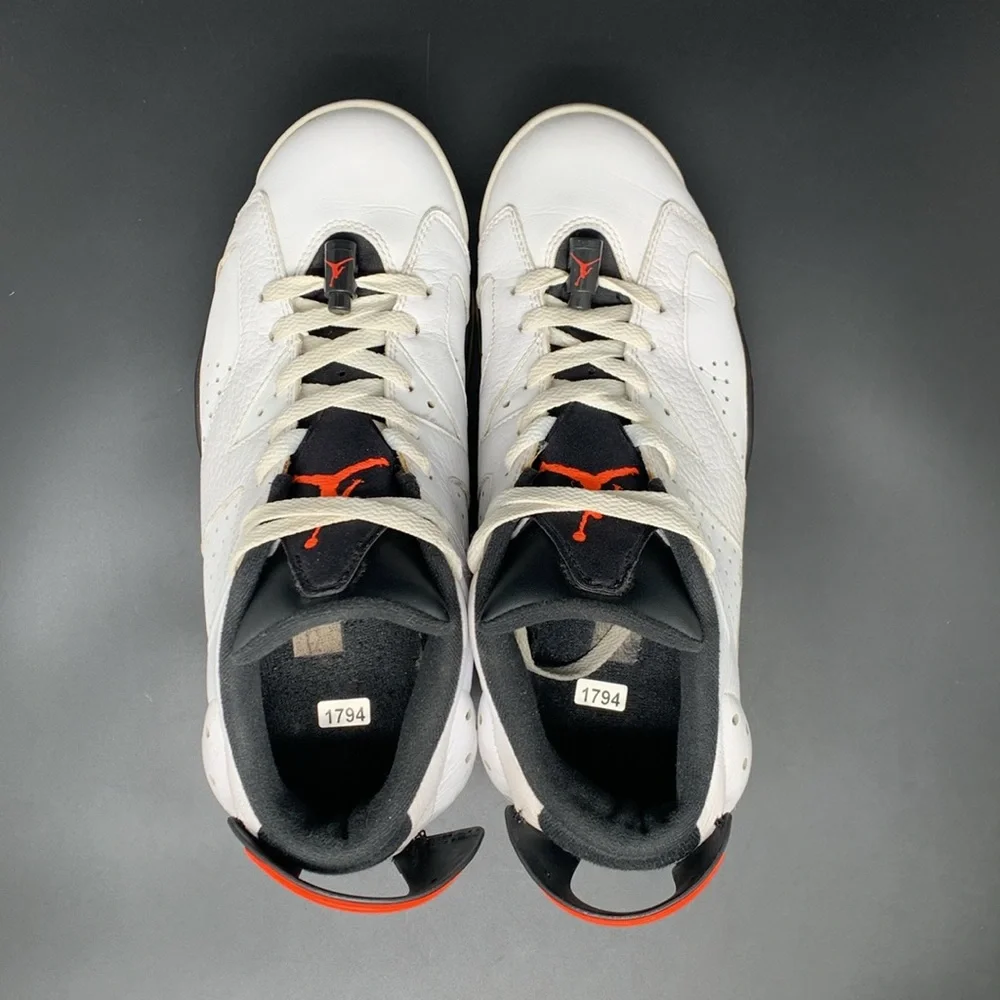 Jordan 6‎ Retro Low ‘White Infrared’ Shoes Men’s Sz 9